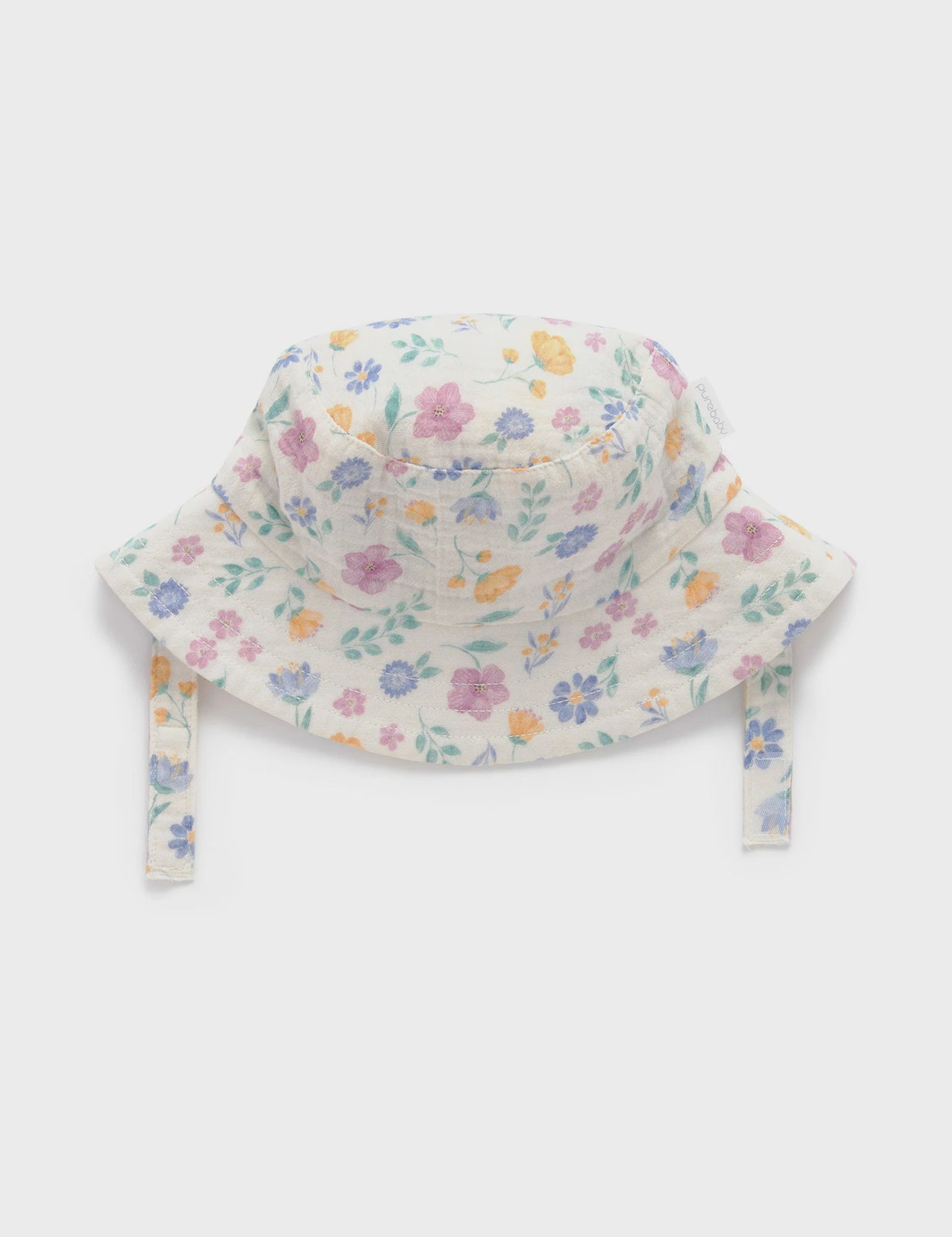 Purebaby - Floral Reversible Bucket Hat