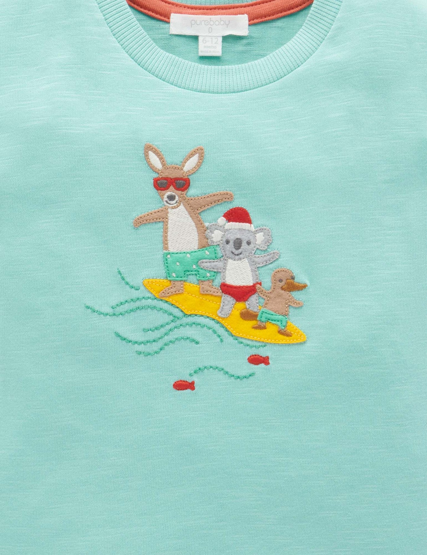 Purebaby - Christmas Surfers Tshirt