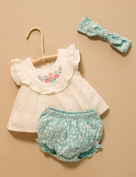 Purebaby - Silhouette Embroidered Set