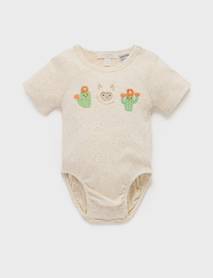 Purebaby - Bodysuit Wheat Neppy