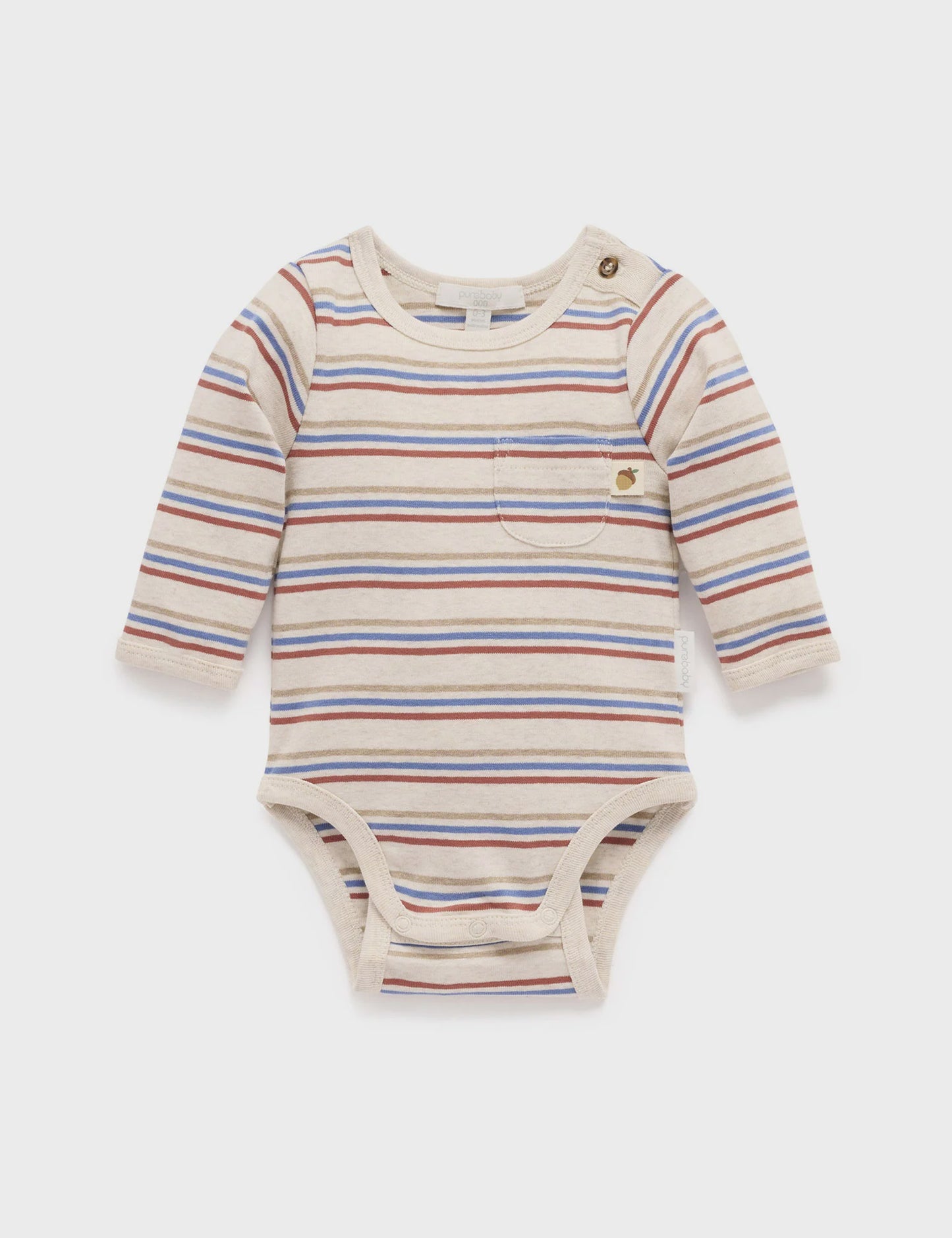 Purebaby - Saphire Stripe Bodysuit