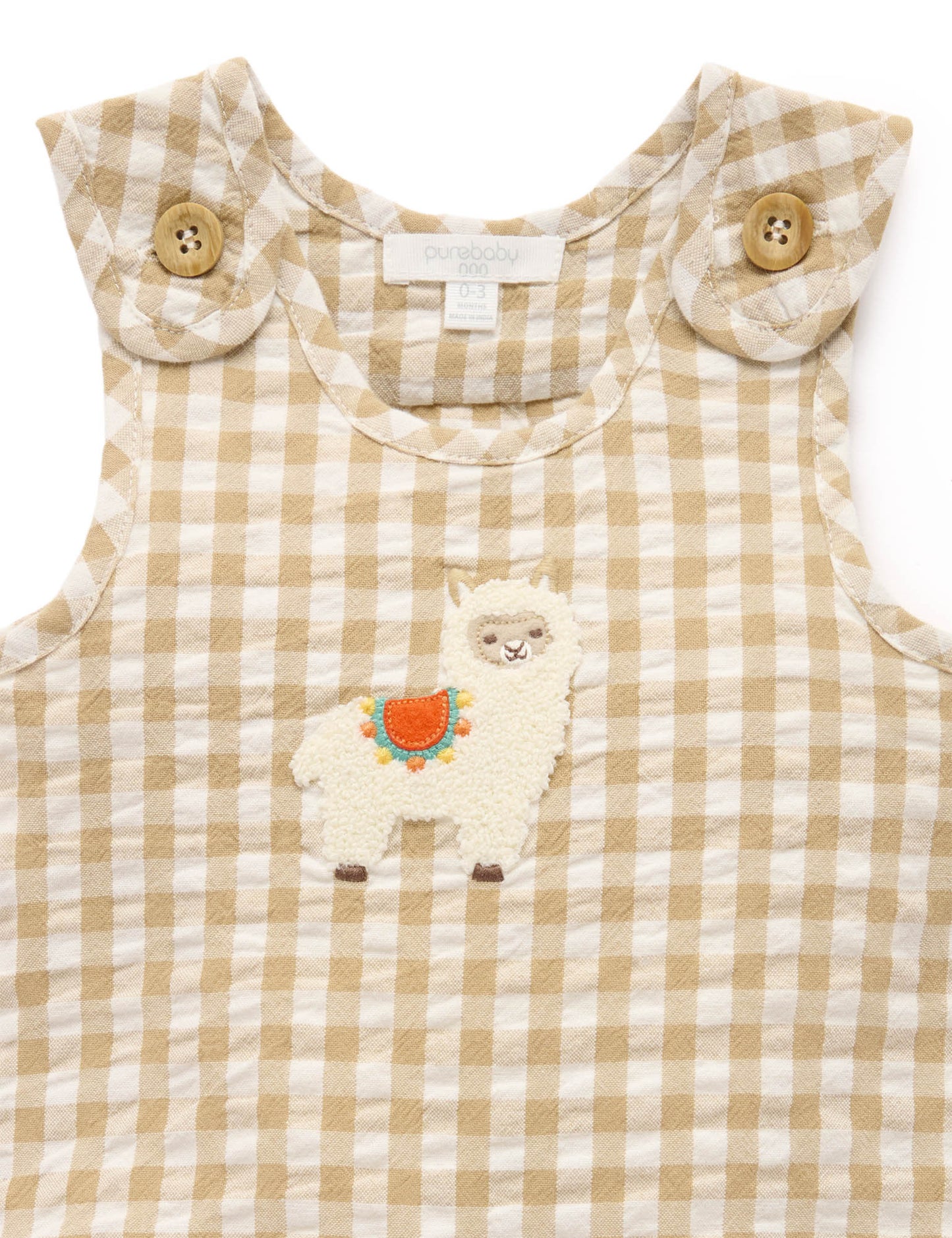 Purebaby - Gingham Romper Burrito