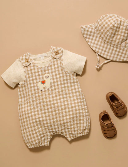Purebaby - Gingham Romper Burrito