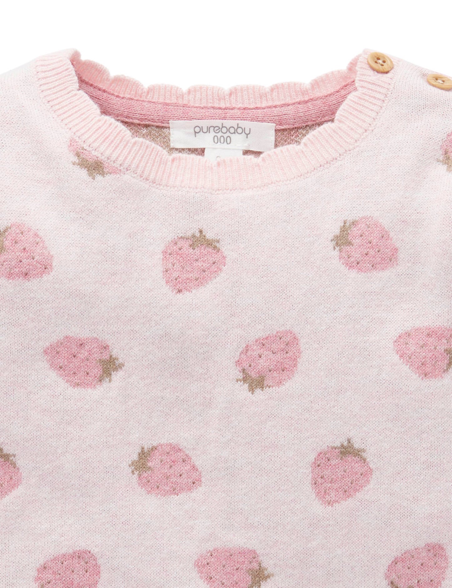 Pure Baby - Strawberry Jacquard Jumper
