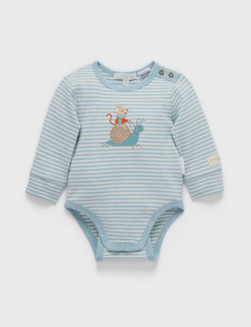 Purebaby - Thick Bodysuit | Snail Mouse