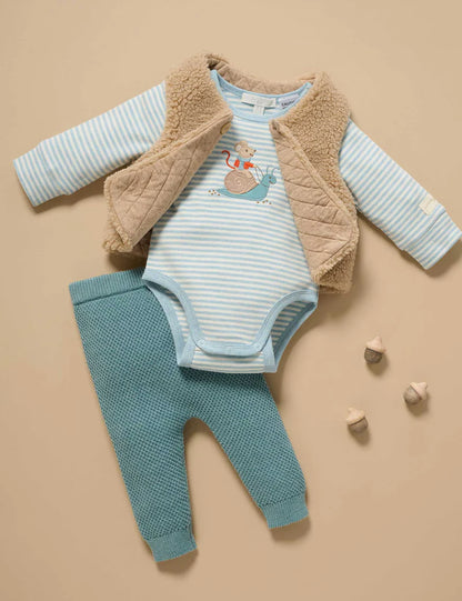 Purebaby - Thick Bodysuit | Snail Mouse