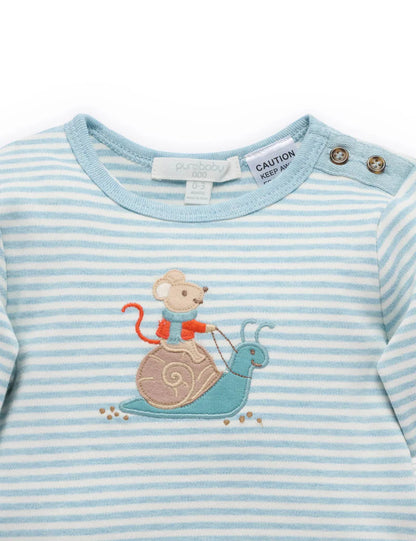 Purebaby - Thick Bodysuit | Snail Mouse
