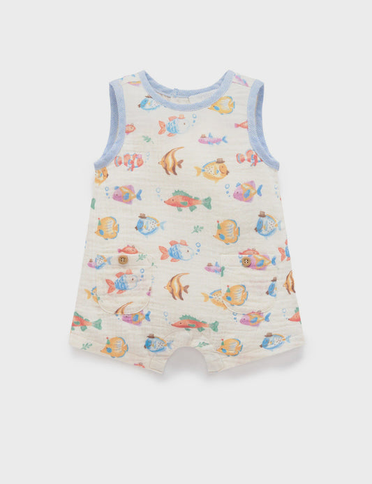 Purebaby - Fancy Fish Romper