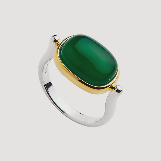 Najo - Fleur Green Onyx Ring