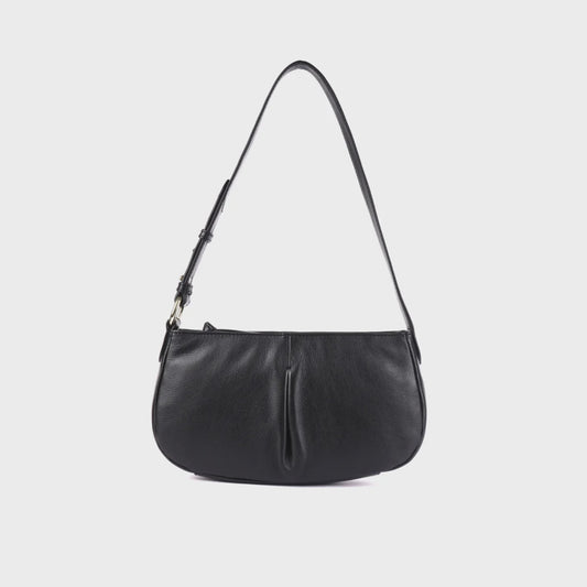 Rugged Hide - Athens Black shoulder Bag