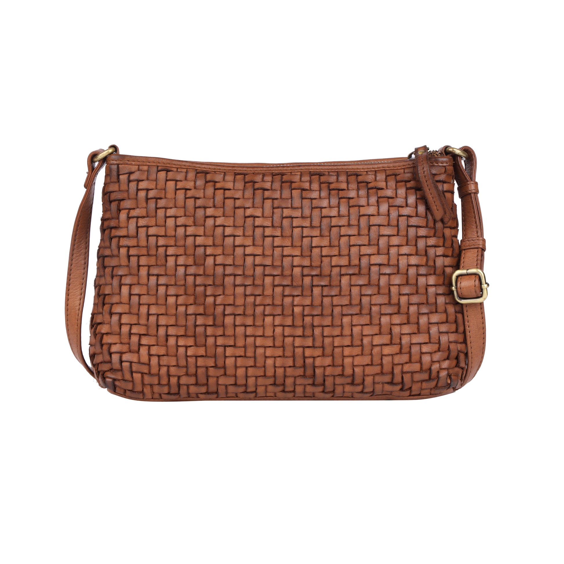 Rugged Hide - Bendigo woven crossbody Bag Oak - The Ivy Room Adelaide