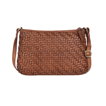 Rugged Hide - Bendigo woven crossbody Bag Oak - The Ivy Room Adelaide