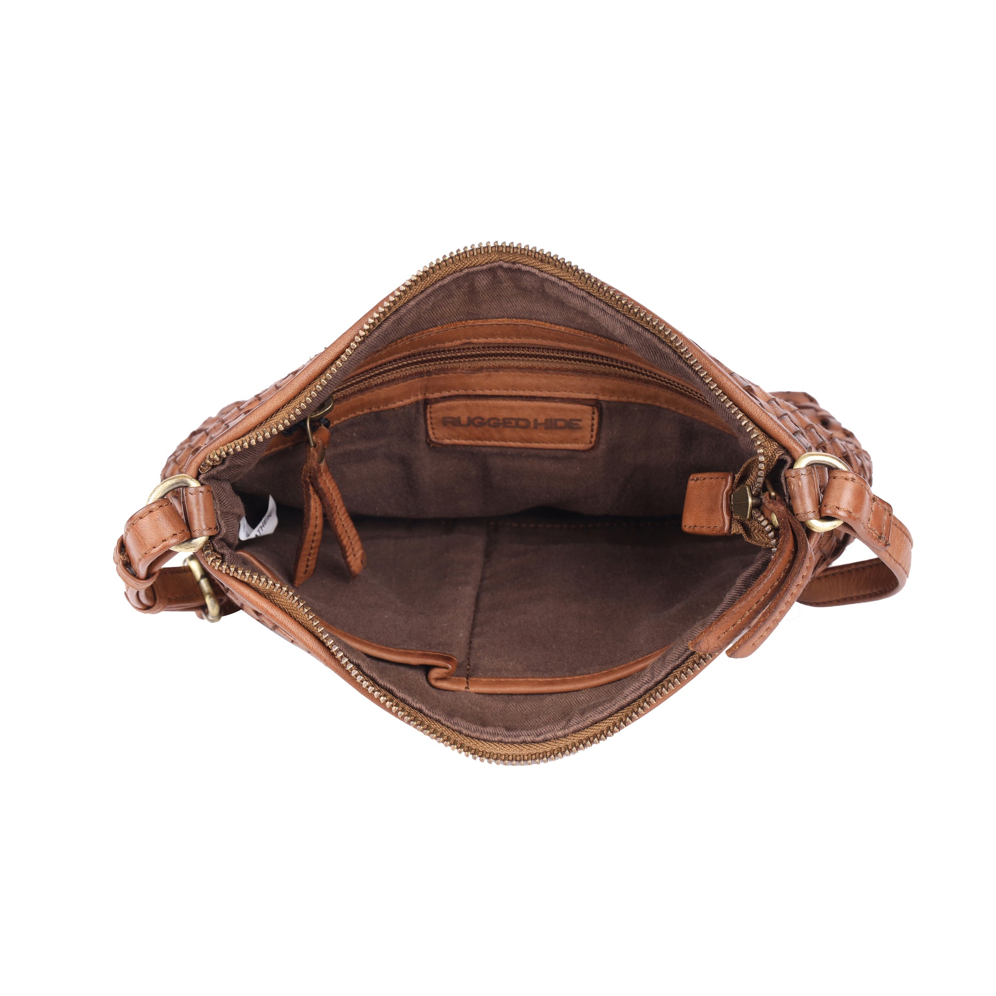 Rugged Hide - Bendigo woven crossbody Bag Oak - The Ivy Room Adelaide