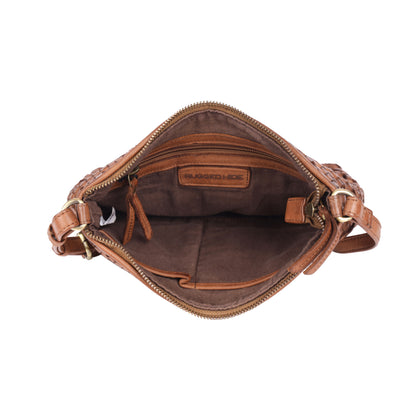 Rugged Hide - Bendigo woven crossbody Bag Oak - The Ivy Room Adelaide
