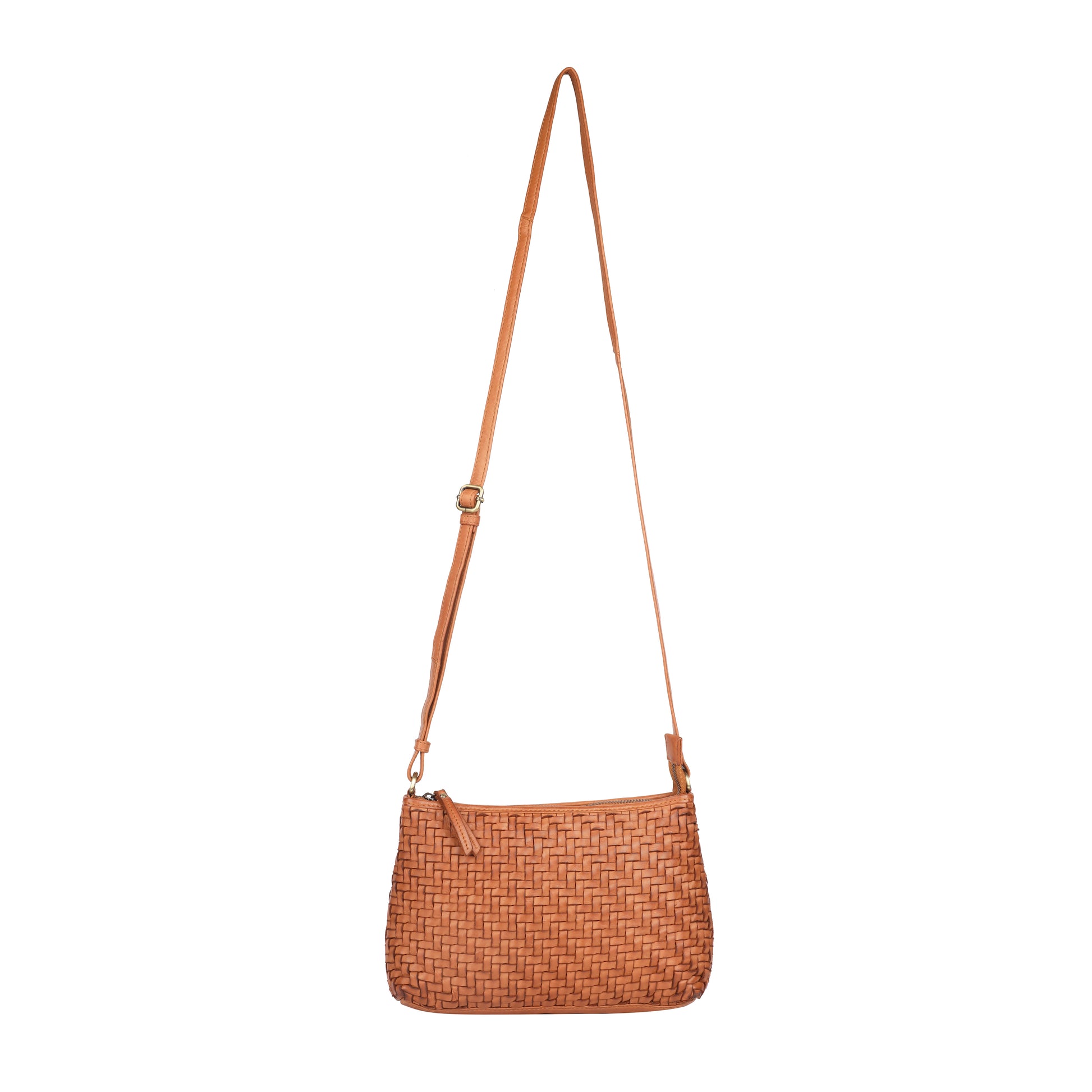 Rugged Hide - Bendigo woven Crossbody Bag Tan - The Ivy Room Adelaide