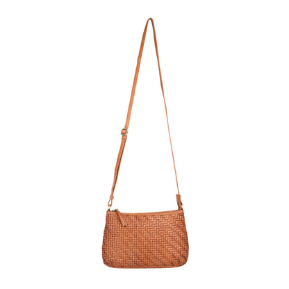 Rugged Hide - Bendigo woven Crossbody Bag Tan - The Ivy Room Adelaide