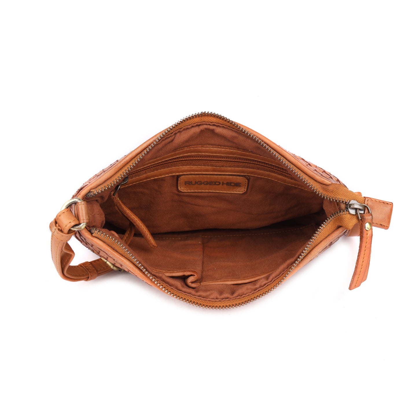 Rugged Hide - Bendigo woven Crossbody Bag Tan - The Ivy Room Adelaide