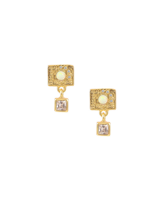 Hultquist - White Opalus Earring
