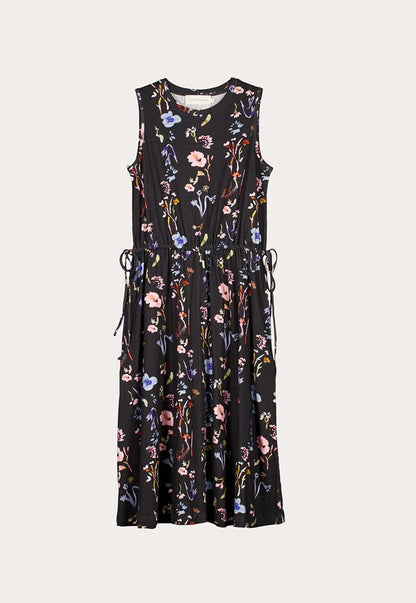 Nancybird - Lidia Tie Dress / Watercolour Charcoal