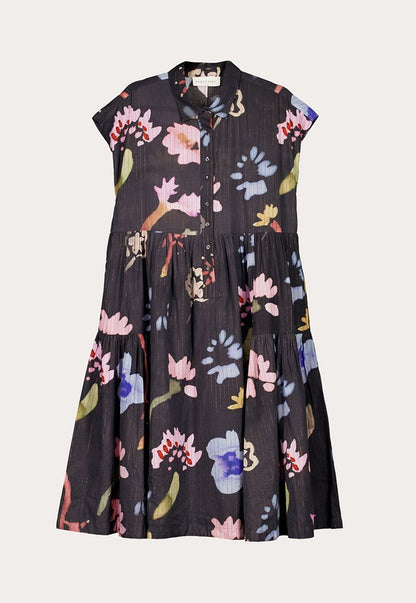 Nancybird - Maja Dress / Charcoal Watercolour
