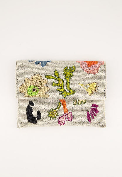 Nancybird - Fold Clutch / Watercolour