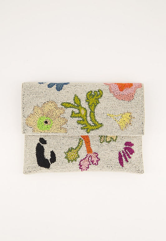 Nancybird - Fold Clutch / Watercolour