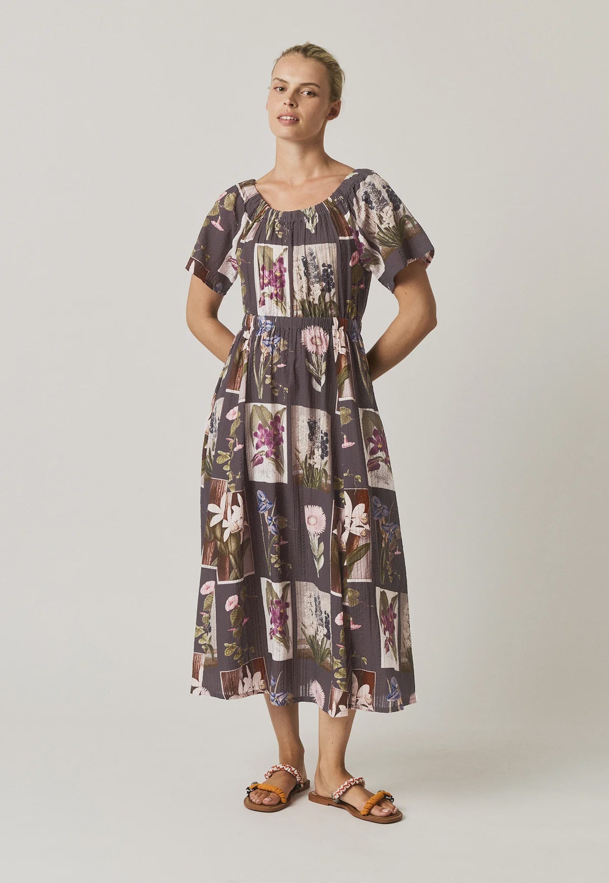 Nancybird - Daphne Dress | Charcoal Archive Floral