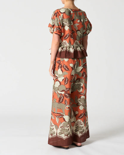 Walnut - Santiago Top | Jaguar Jungle Orange