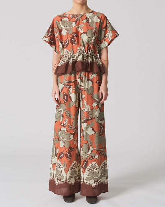 Walnut - Santiago Top | Jaguar Jungle Orange