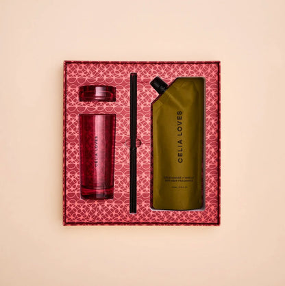 Celia Loves - Diffuser Gift Set / Green Moss & Vanilla