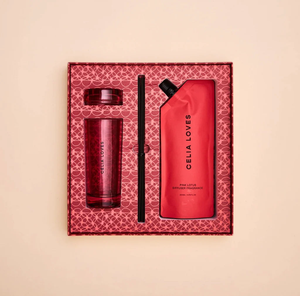 Celia Loves - Diffuser Gift Set / Pink Lotus