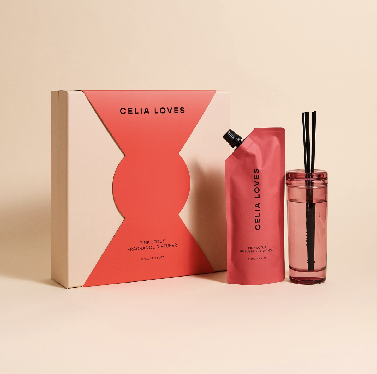 Celia Loves - Diffuser Gift Set / Pink Lotus