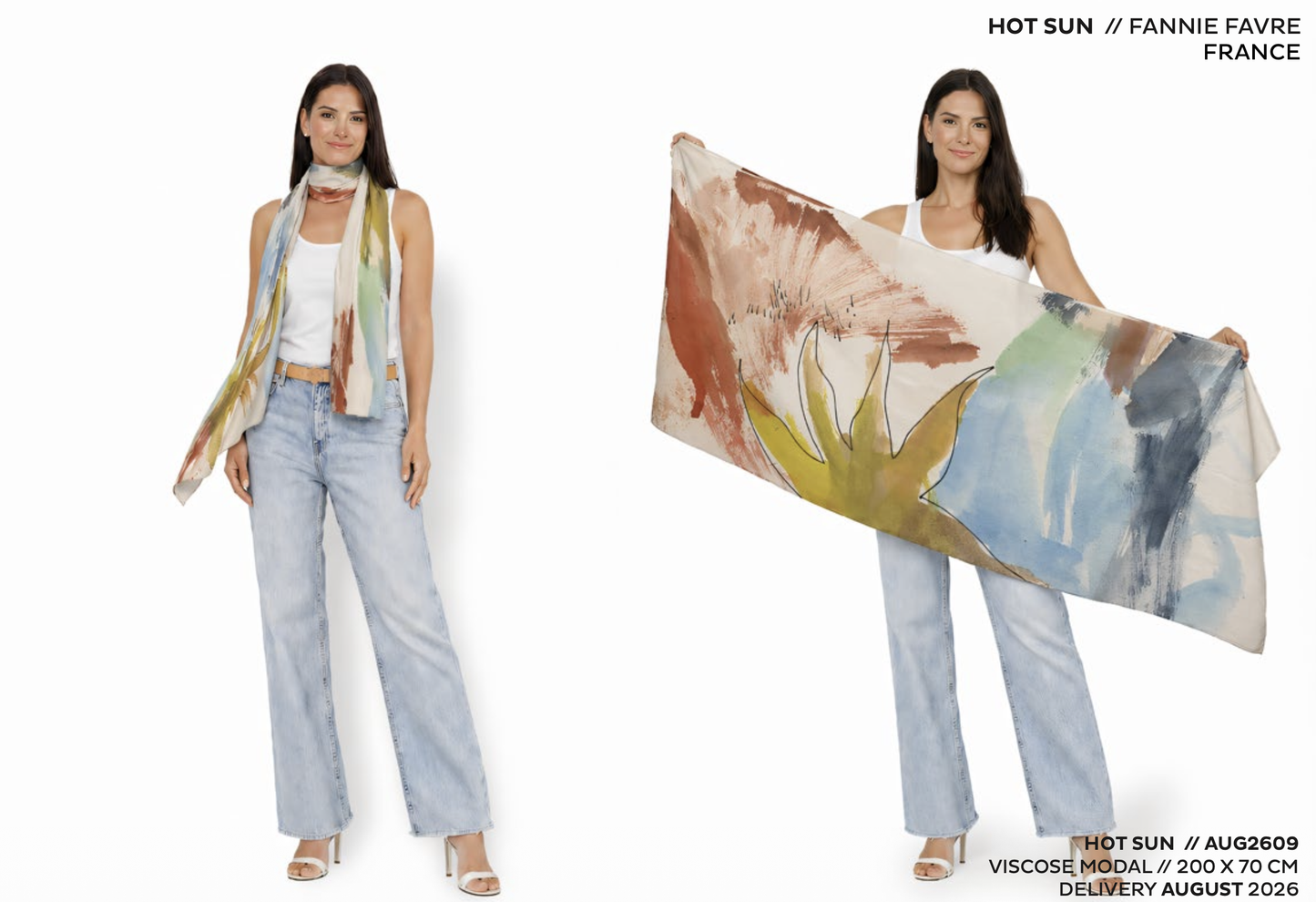 The Artists Label - Viscose Scarf | Hot Sun