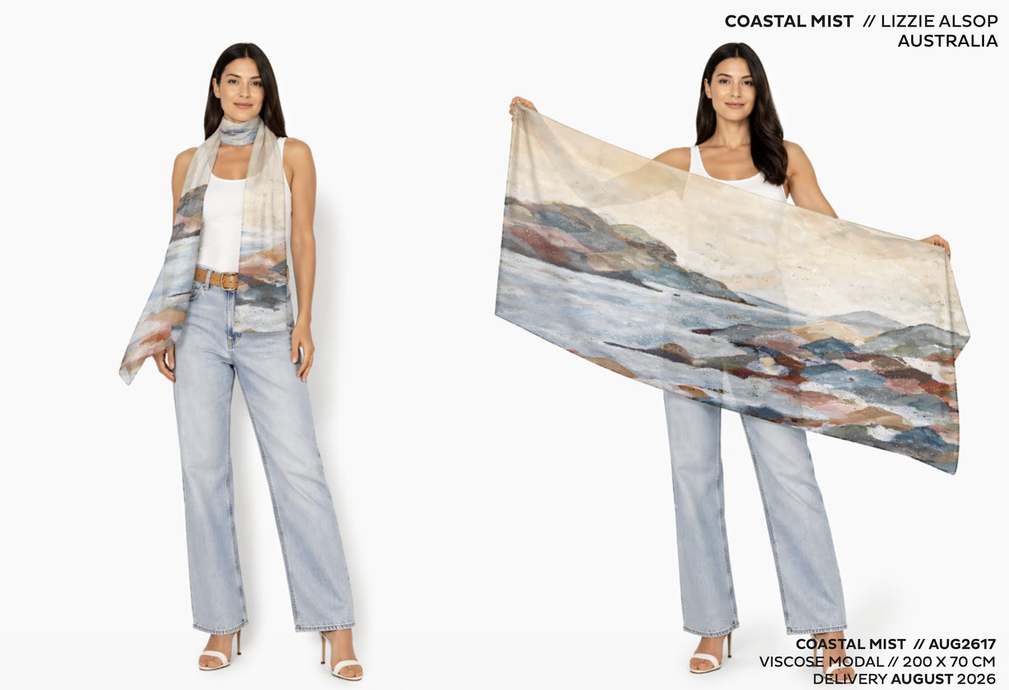 The Artists Label - Viscose Scarf | Coastal Mist