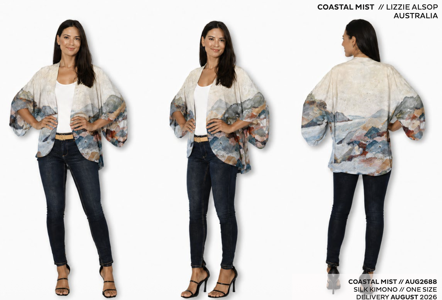 The Artists Label - Silk Kimono | Coastal Mist