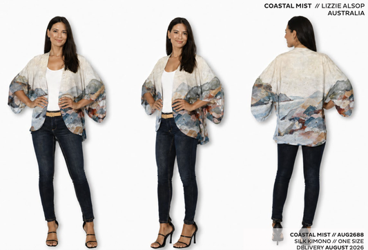 The Artists Label - Silk Kimono | Coastal Mist