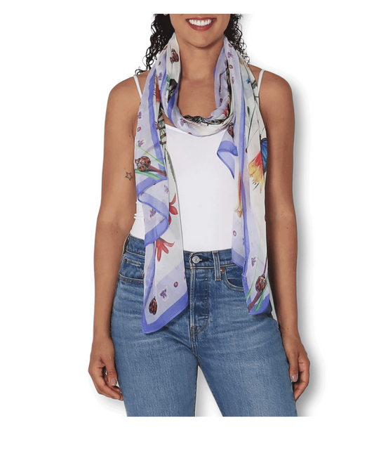 The Artist Label - Viscose Scarf The Blue Garden