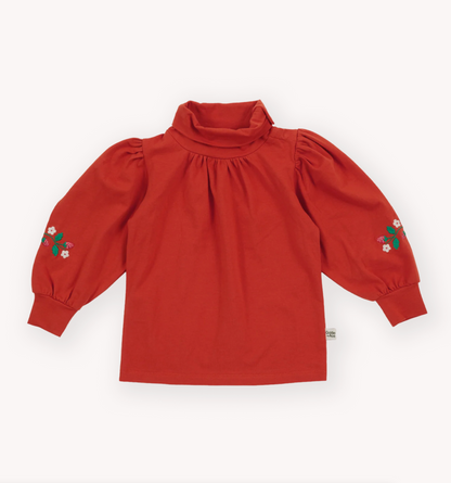 Goldie + Ace - Sofia Strawberry Puff Sleeve Skivvy