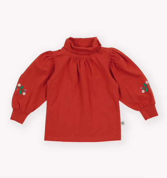 Goldie + Ace - Sofia Strawberry Puff Sleeve Skivvy
