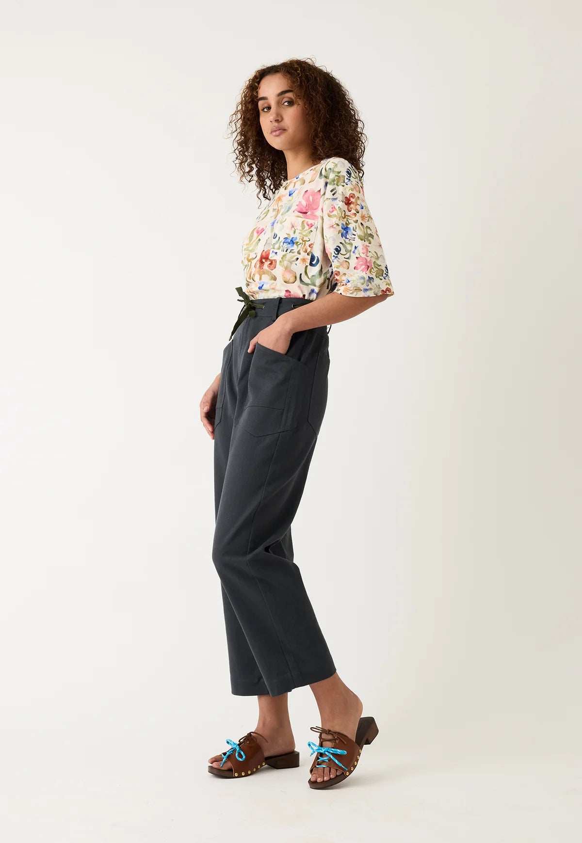 Nancybird - Sera Pant Deep Blue - The Ivy Room Adelaide