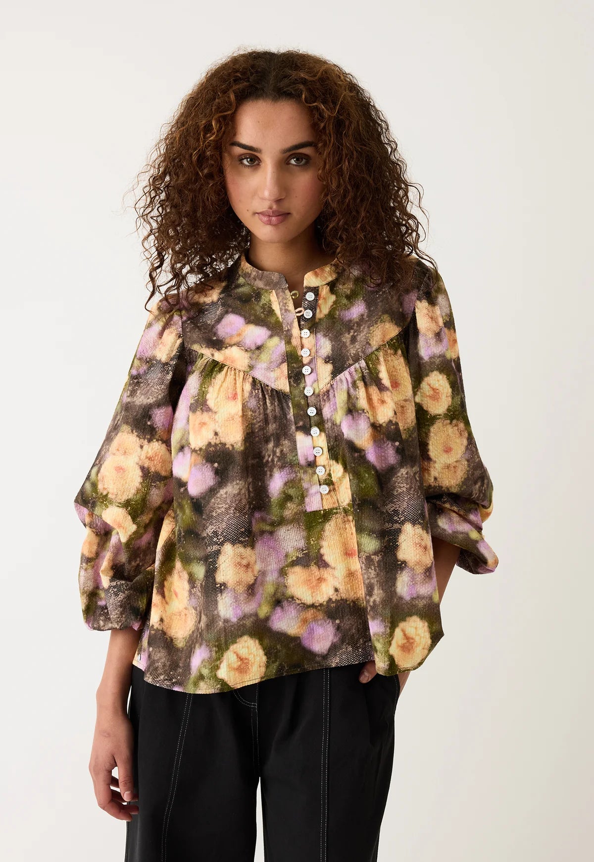 Nancybird - Sierra Blouse Rain Floral
