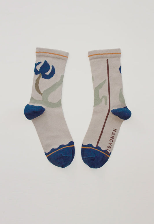 Nancybird - Socks Blue Flower