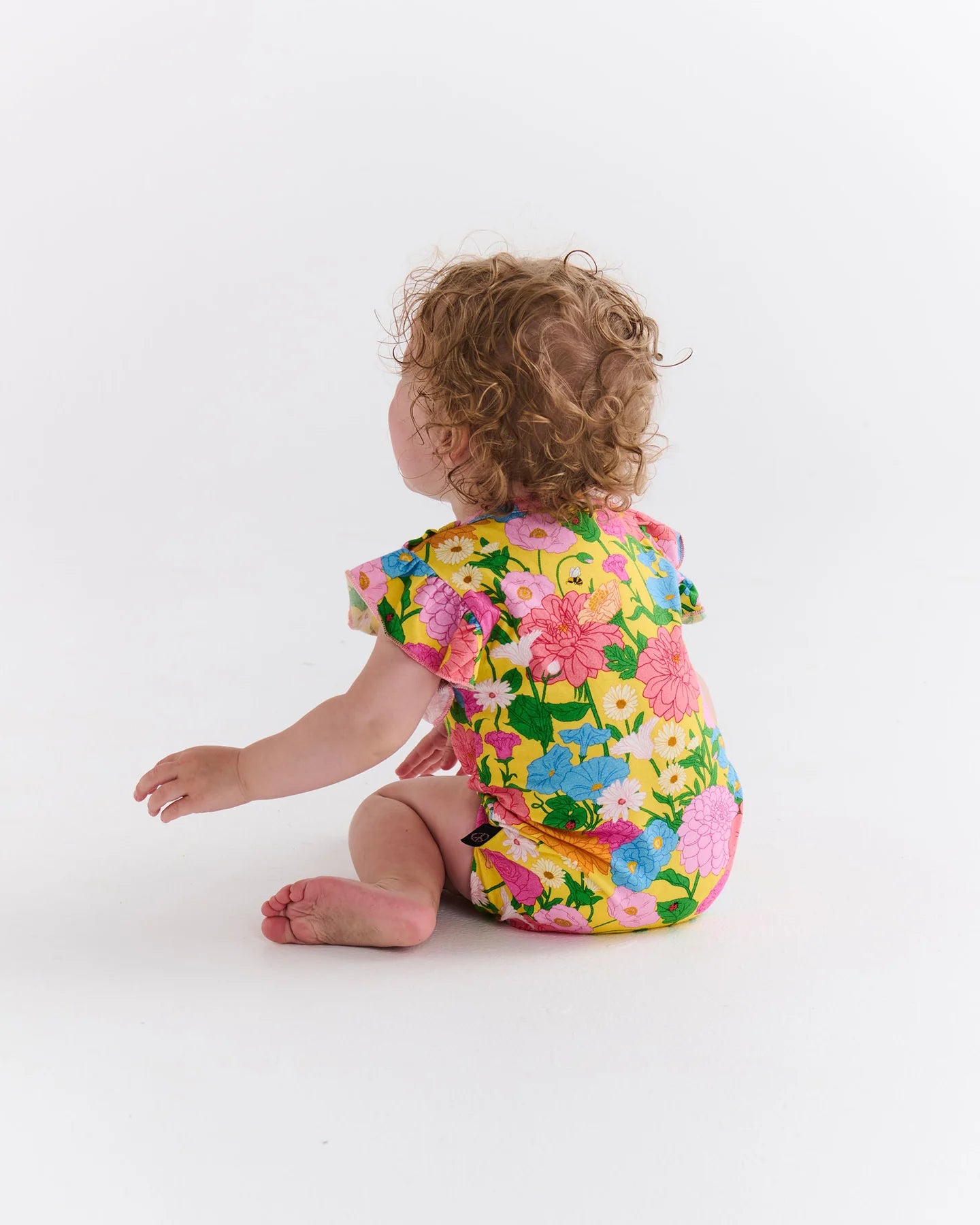 Kip & Co - Follow the Sun Yellow Organic Short Sleeve Romper
