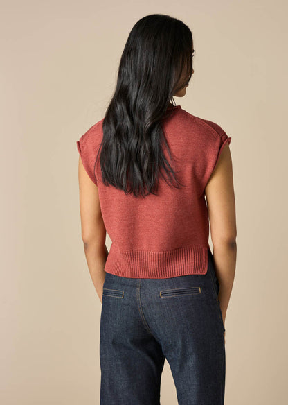 Uimi - Agnes Merino Wool Vest / Papaya