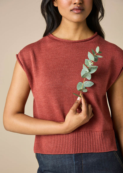 Uimi - Agnes Merino Wool Vest / Papaya