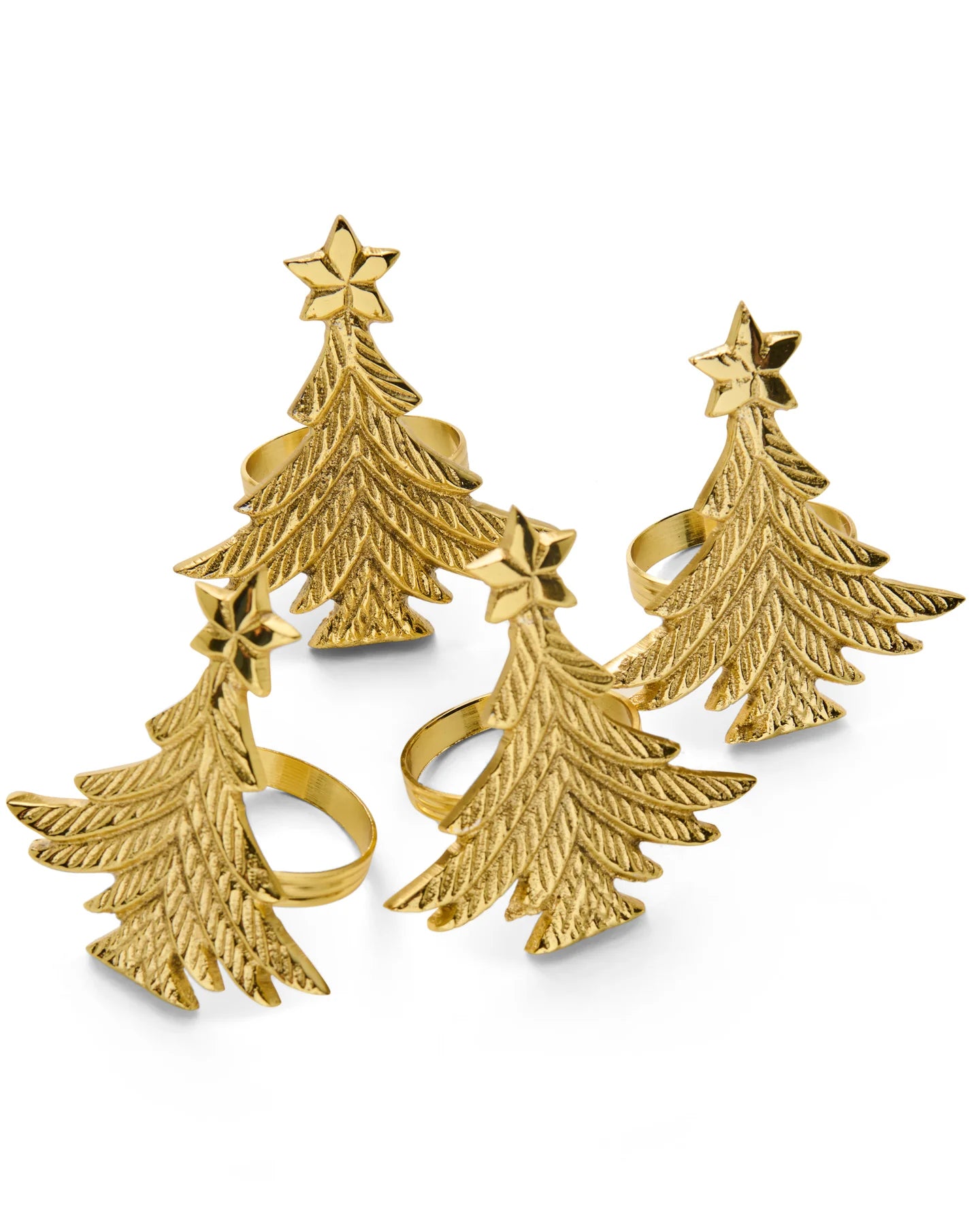 Kip & Co - Oh Christmas Tree Brass Napkin Rings - The Ivy Room Adelaide