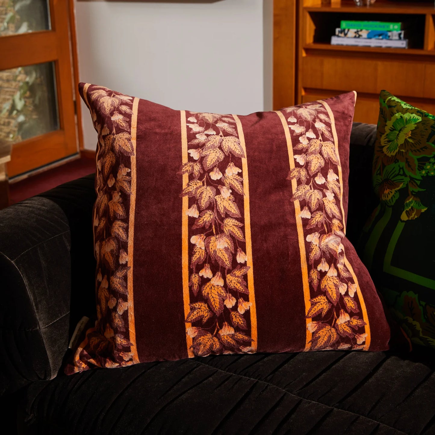 Sage x Clare - Agata Velvet Cushion | Rosewood