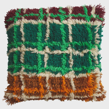 Sage x Clare - Karina Shag Cushion | Verdant