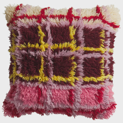 Sage x Clare - Karina Shag Cushion | Rosewood