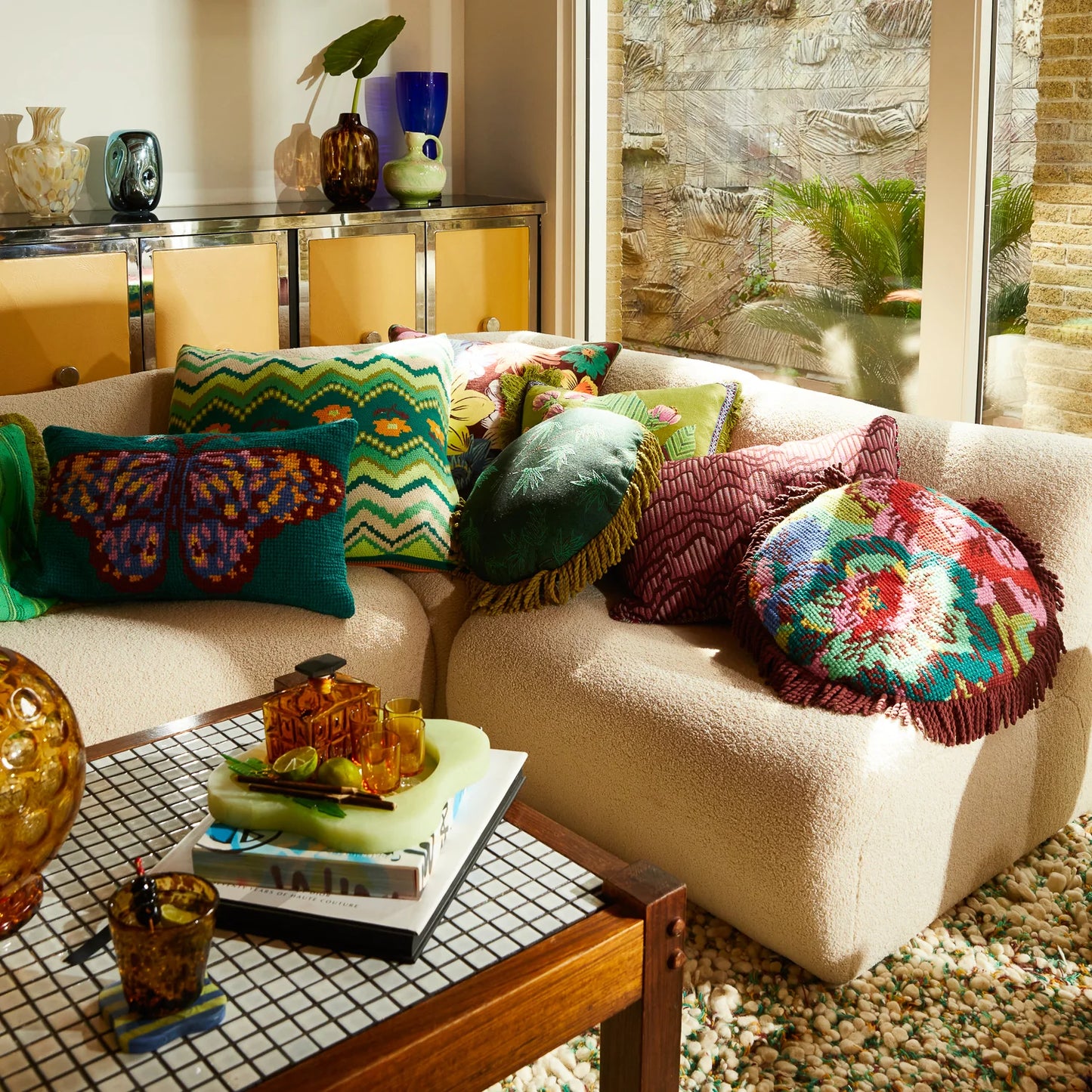 Sage x Clare - Calina Knit Cushion - Verdant